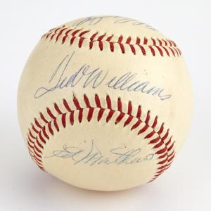 Hank Aaron Signed Milwaukee Braves National League Baseball BAS Loa AB51344